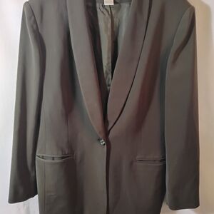 Jones New York Black Blazer with Shawl Lapel
